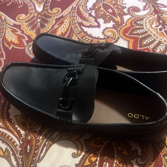 New mens Aldo black loafers main image 6